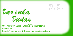 darinka dudas business card